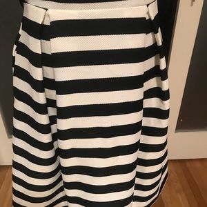 Black & White Pleated Skirt